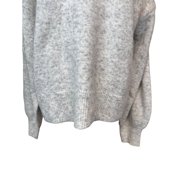 2/$30 Madewell Vinson Shawl-Collar L Pullover Sweater Heathered Stonewall Gray - Picture 13 of 14